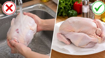 Nhiều người đang rửa thịt gà sai cách