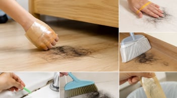 Mẹo gom tóc rụng nhanh, sạch gọn
