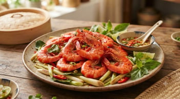 Cách hấp tôm đỏ au chắc thịt