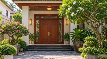 Trồng cây cảnh phong thủy trước nhà: Muốn đặt bên Trái hay Phải cần biết điều này