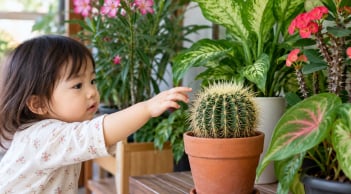 Nhà có trẻ nhỏ, nên cẩn thận khi trồng những loại cây này
