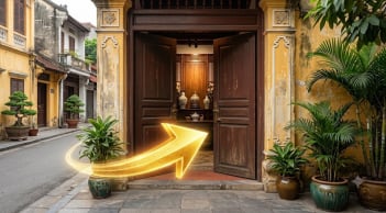 Cửa chính nên mở ra ngoài hay vào trong thì tốt hơn?