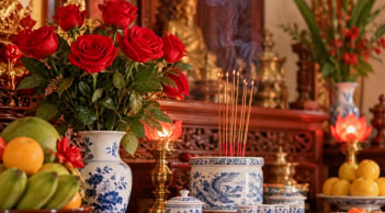 Ai hay thắp hương hoa hồng nhớ điều này, kẻo vô tình phạm điều kiêng kỵ trên ban thờ