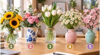 Chọn 1 bình hoa đặt trên bàn làm việc: Bạn sẽ chọn bình nào?