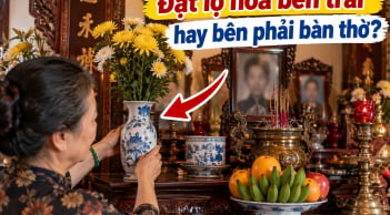 Đặt lọ hoa bên trái hay bên phải bàn thờ?