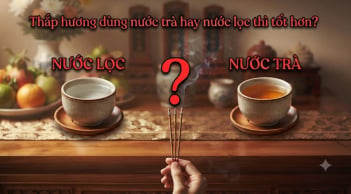 Thắp hương dùng nước trà hay nước lọc thì tốt hơn?