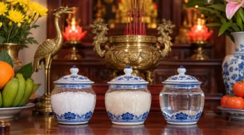 Khi nào nên thay hũ gạo, muối, nước trên ban thờ?