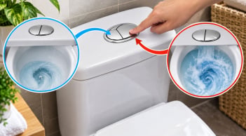Bồn cầu có 2 nút xả dùng thế nào mới đúng? Nhiều người vẫn nhấn sai mỗi ngày
