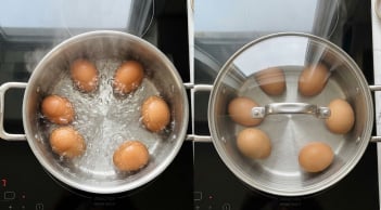 Khi luộc trứng, nên mở vung hay đậy vung nồi?
