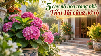 5 cây nở hoa trong nhà Tiền Tài cũng nở rộ