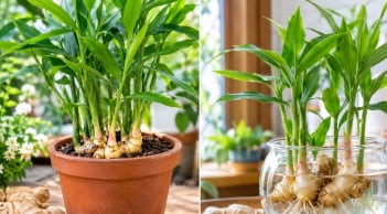 Trồng gừng phong thủy: Nên trồng thủy sinh hay vào chậu đất để cây vừa tốt vừa hút lộc?