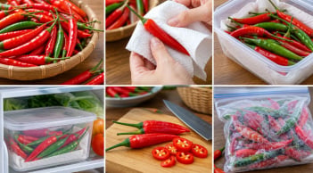 Cách bảo quản ớt tươi lâu không khô: Làm đúng 5 bước, để cả tuần vẫn căng mọng