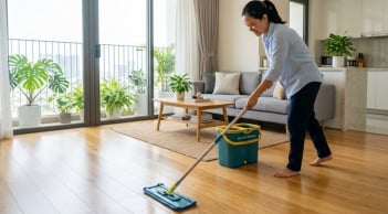 Cách lau nhà sạch bóng, cả tuần không bám bụi