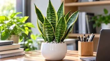 4 tuổi con giáp thích hợp trồng cây lưỡi hổ phong thủy ở bàn làm việc