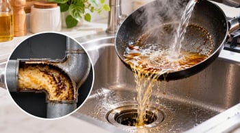 Có nên dùng nước nóng dội rửa nồi chảo đầy dầu mỡ?