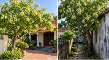 Vì sao người xưa thích trồng cây hoa hòe trước nhà nhưng lại kiêng phía sau?