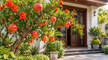 Vì sao nhiều nhà thích trồng cây lựu cảnh trước nhà?