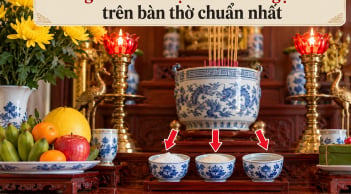 Hướng dẫn cách đặt 3 hũ muối gạo nước trên bàn thờ chuẩn nhất