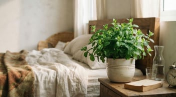 Vì sao nên đặt 1 bình rau húng ở trong phòng ngủ?