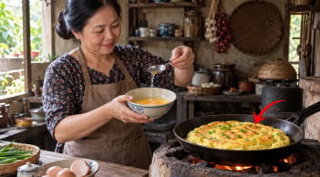 Rán trứng cho thêm thứ này trứng vàng ươm, căng phồng