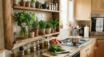 Vì sao nên đặt 1 bình rau húng lủi trong khu vực nhà bếp?