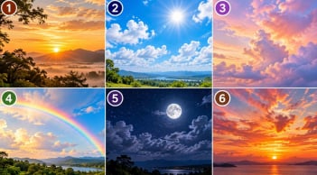 Bạn ấn tượng với hình ảnh bầu trời nào?