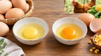 Trứng gà lòng đỏ màu nhạt thì ngon bổ hơn màu đậm, có đúng không?