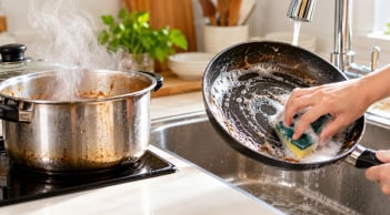 Vì sao nấu xong không nên rửa nồi chảo ngay? Chú ý: Thời điểm này mới là lúc nên rửa