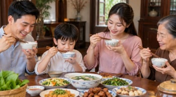  Vì sao người xưa dặn khi ăn cơm phải bưng bát lên, không cúi xuống theo vị trí đặt bát?