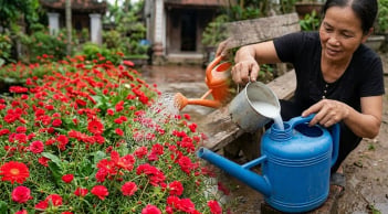 Cách pha nước tưới hoa kích nụ ra hoa liên tục