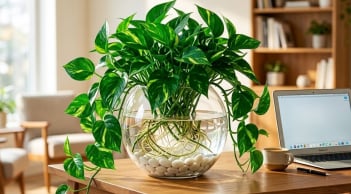 Cách trồng trầu bà thủy sinh đẻ nhiều nhánh, lá xanh mướt, to như bàn tay