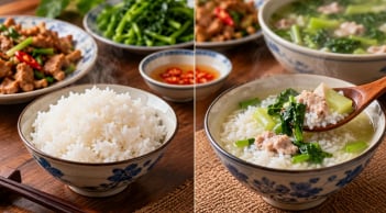 Ăn cơm khô hay cơm chan canh tốt hơn cho tiêu hóa?