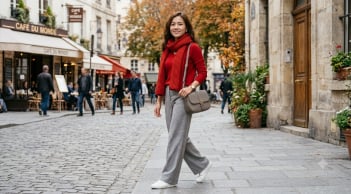 8 cách phối áo len đỏ đẹp và thanh lịch, giúp nàng nổi bật mùa thu đông