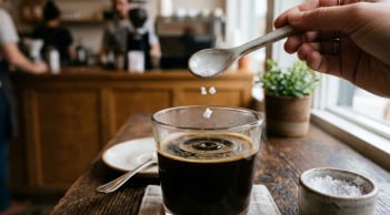 Vì sao nên bỏ chút muối vào ly cà phê?