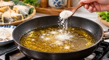 Vì sao nhiều người cho bột vào chảo dầu trước khi chiên rán?