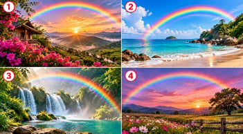 Bạn ấn tượng với hình ảnh cầu vồng nào nhất?