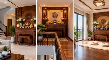 Ban thờ nên đặt tầng 1 hay tầng cao nhất? Vị trí nào trong nhà mới hợp lý?