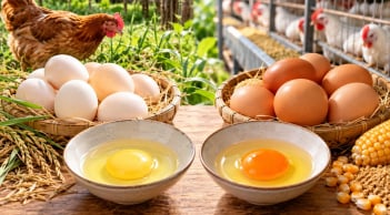 Lòng đỏ trứng gà vàng nhạt hay vàng đậm 'xịn' hơn?
