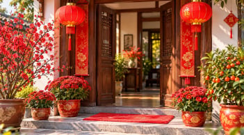Tại sao nhiều người để đồ màu đỏ trước cửa nhà?