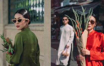 2 thiết kế áo dài 'ruột' mà Hà Tăng mê mẩn, dáng nào cũng sang chảnh nền nã