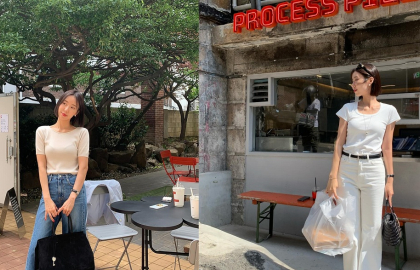 Phối áo áo thun theo 4 cách cơ bản sau, quý cô U40 không bao giờ lo bị chê mặc xấu