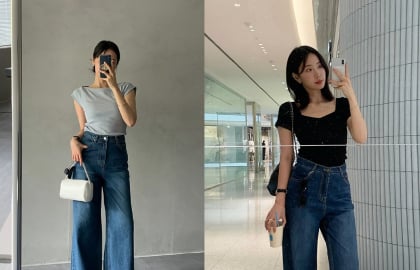 10 cách mix áo thụn và quần ống rộng sang xịn mịn đón Thu sang