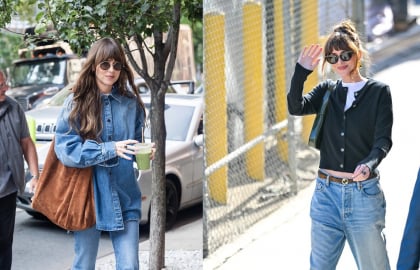 Học mỹ nhân '50 sắc thái' cách mix quần jeans sang xịn min