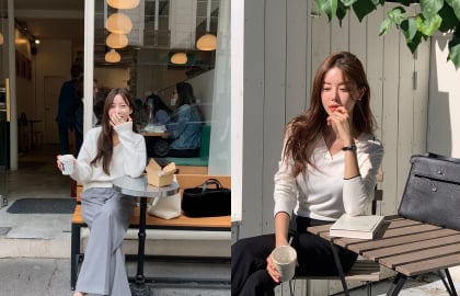 Muốn mặc áo trắng nổi bật ngày lạnh bạn đừng quên mix với 4 món đồ này