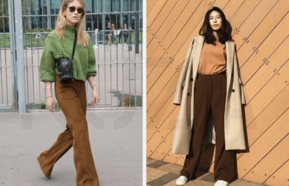 Quần nâu trở thành item vạn năng, vừa ấm áp vừa dễ phối đồ