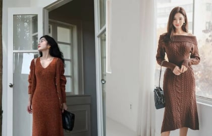 Gợi ý những kiểu mặc váy len trông cuốn hút