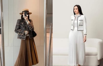 Áo khoác kết hợp chân váy - công thức mix đồ không lo lỗi mốt mùa lạnh