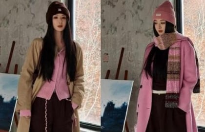 3 nguyên tắc bắt trend phối đồ mùa đông “nâu + hồng”