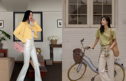 4 kiểu quần trắng “hack” dáng chị em nên có