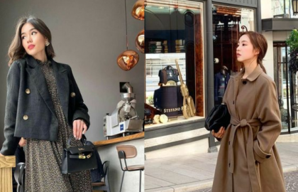 Cách phối áo khoác và chân váy để mặc đẹp và tôn dáng